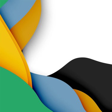 kesim şekilleri ile 3D vektör arka plan