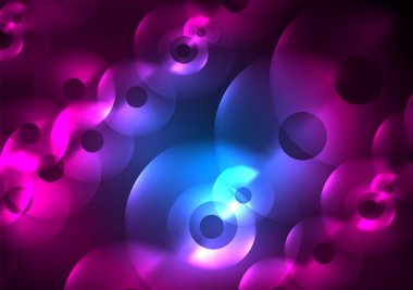 Karanlıkta parlayan daireler