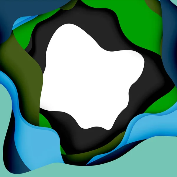 3D-vector abstracte achtergrond met gesneden vormen — Stockvector