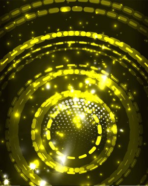 Neon Çemberleri Soyut Arkaplan