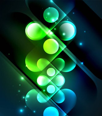 Vektör geometrik parlayan arka plan şekilleri