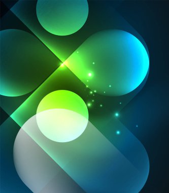 Vektör geometrik parlayan arka plan şekilleri