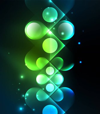 Vektör geometrik parlayan arka plan şekilleri