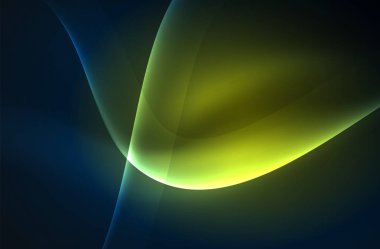 Karanlıkta parlayan dumanlı dalgalar