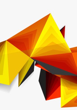 Vektör düşük Poli tarzı 3d üçgen çizgi