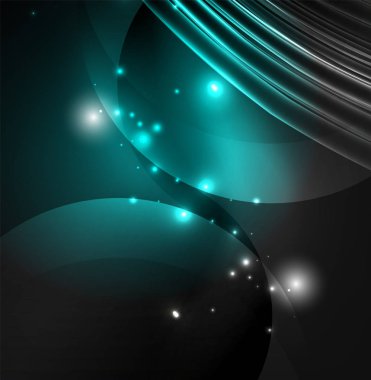 parlayan futuristik çizgiler