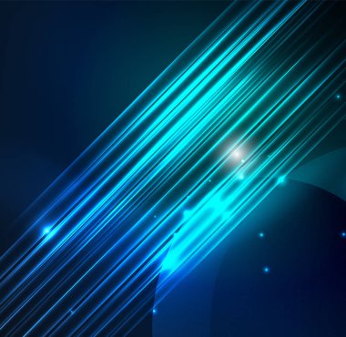 parlayan futuristik çizgiler