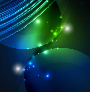 parlayan futuristik çizgiler