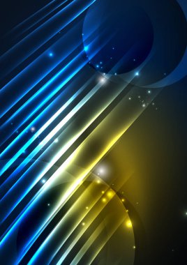 parlayan futuristik çizgiler