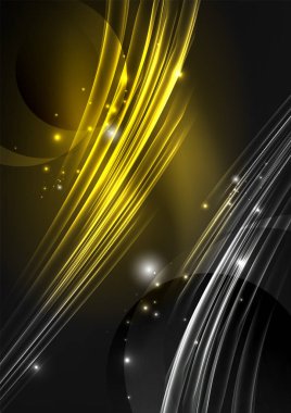 parlayan futuristik çizgiler