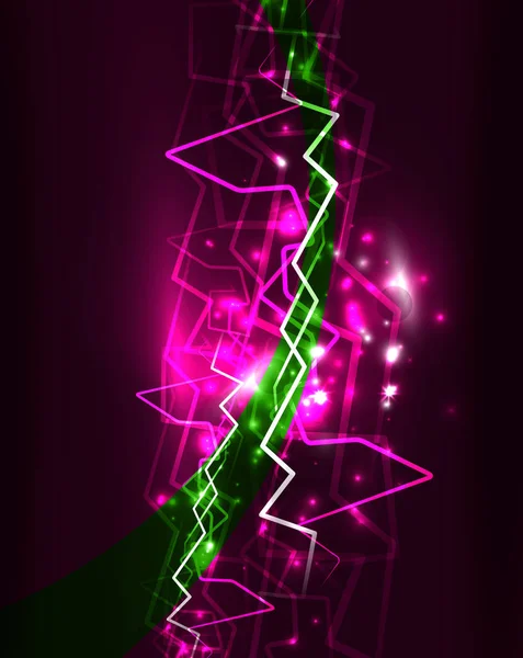 Neon yıldırım vektör arka plan — Stok Vektör
