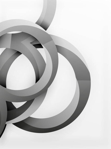 Фон дизайна векторных 3D колец
