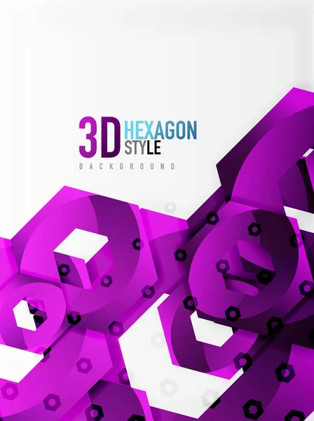 Vector 3d hexágono fondo — Vector de stock