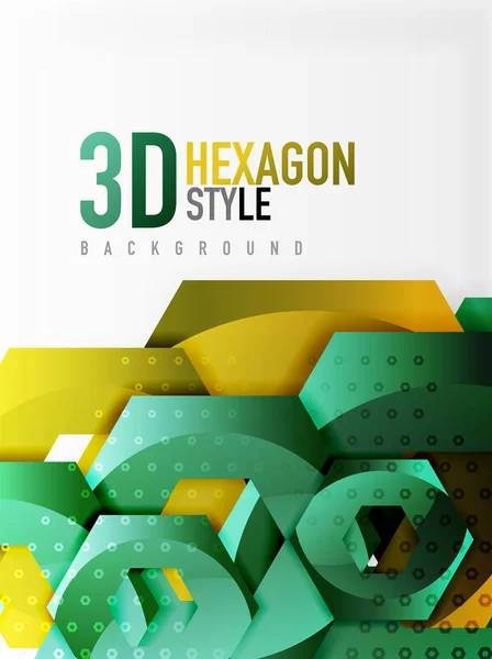 Vecteur 3d fond hexagonal — Image vectorielle