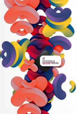 Beyaz renk geometrik yuvarlak şekiller