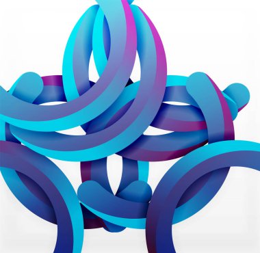 Modern 3d geometrik tarzı arka kemer dairesel çizgiler