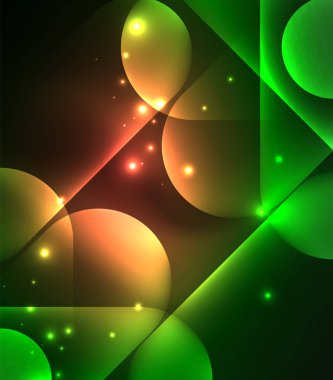 Vektör geometrik parlayan arka plan şekilleri