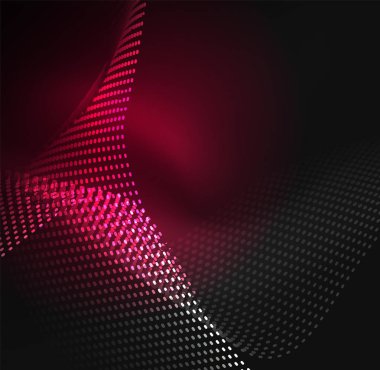 Tasarım şablonu parlayan parçacıkları dalga