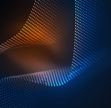 Tasarım şablonu parlayan parçacıkları dalga