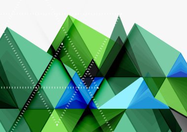 Üçgen düşük Poli vektör a4 boyutu geometrik soyut şablonu