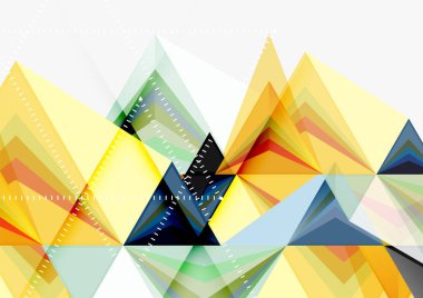 Üçgen düşük Poli vektör a4 boyutu geometrik soyut şablonu