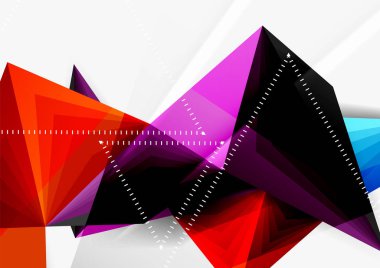 Vektör düşük Poli tarzı 3d üçgen çizgi