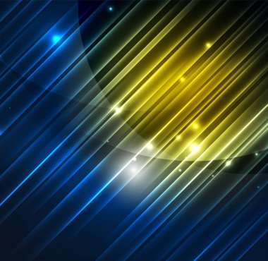 parlayan futuristik çizgiler