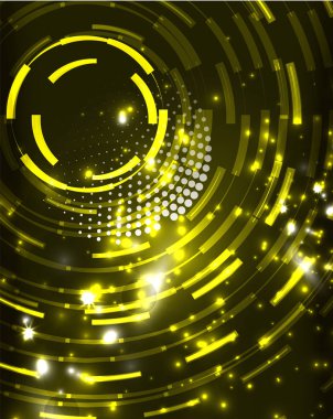 Neon Çemberleri Soyut Arkaplan