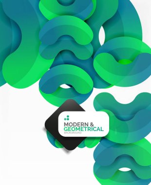 Beyaz renk geometrik yuvarlak şekiller