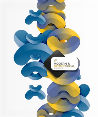 Beyaz renk geometrik yuvarlak şekiller