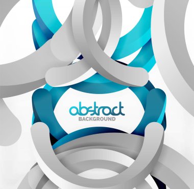 Modern 3d geometrik tarzı arka kemer dairesel çizgiler