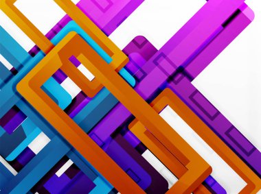 Dikdörtgen tüp elemanları, vektör arka plan