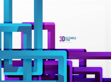 Dikdörtgen tüp elemanları, vektör arka plan