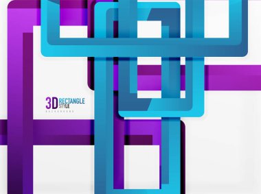 Dikdörtgen tüp elemanları, vektör arka plan