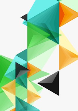 Üçgen düşük Poli vektör a4 boyutu geometrik soyut şablonu