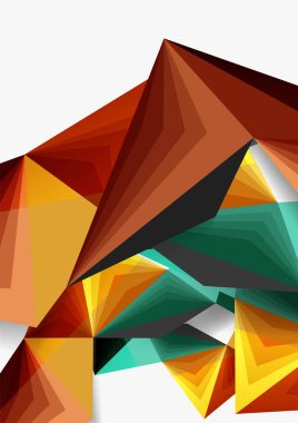 Vektör düşük Poli tarzı 3d üçgen çizgi