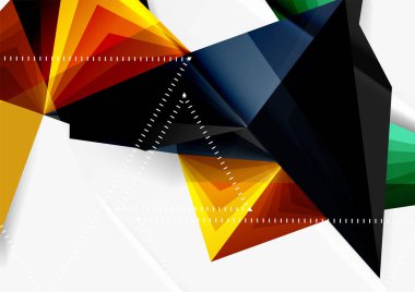 Vektör düşük Poli tarzı 3d üçgen çizgi