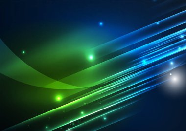 parlayan futuristik çizgiler