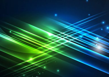 parlayan futuristik çizgiler