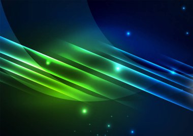 parlayan futuristik çizgiler