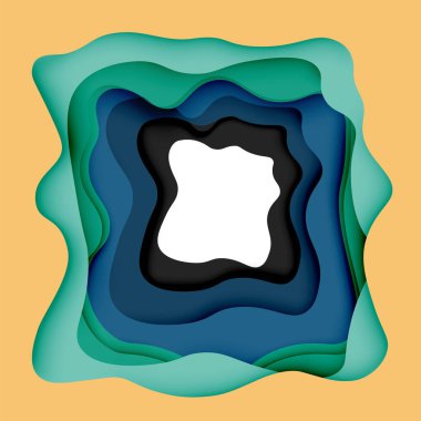 kesim şekilleri ile 3D vektör arka plan