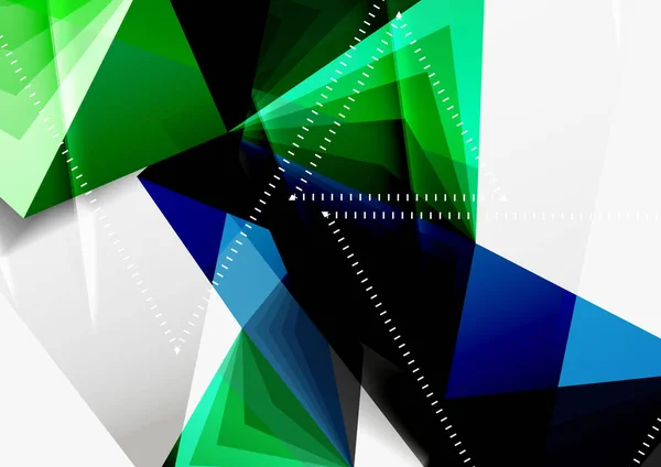 Vecteur low poly style 3d triangle ligne — Image vectorielle