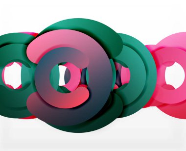 Daire geometrik arka plan, renkli iş veya web için teknoloji tasarım