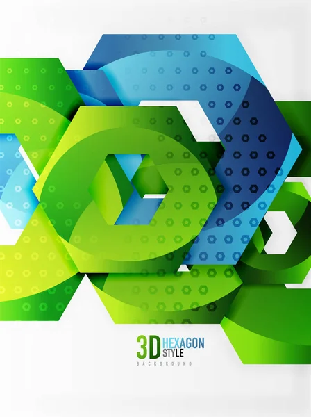 Vector 3d hexágono fundo — Vetor de Stock