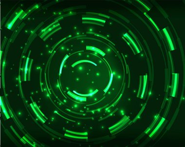 Neon Çemberleri Soyut Arkaplan