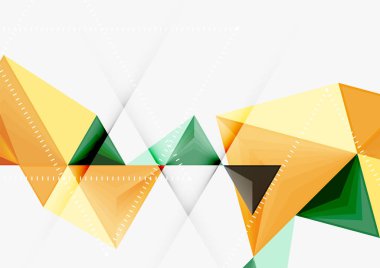 Üçgen düşük Poli vektör a4 boyutu geometrik soyut şablonu