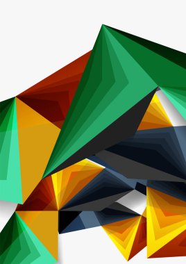 Vektör düşük Poli tarzı 3d üçgen çizgi