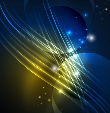 parlayan futuristik çizgiler