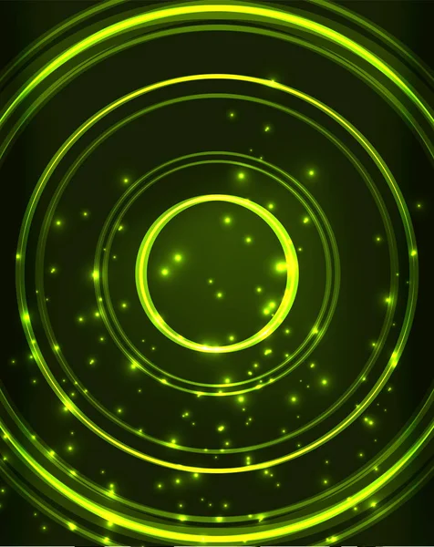 Аннотация к Neon Circles — стоковый вектор