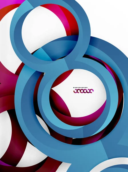Vector 3d rings design background — Stock Vector